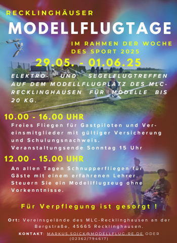 Modellflugtage des MLC Recklinghausen
